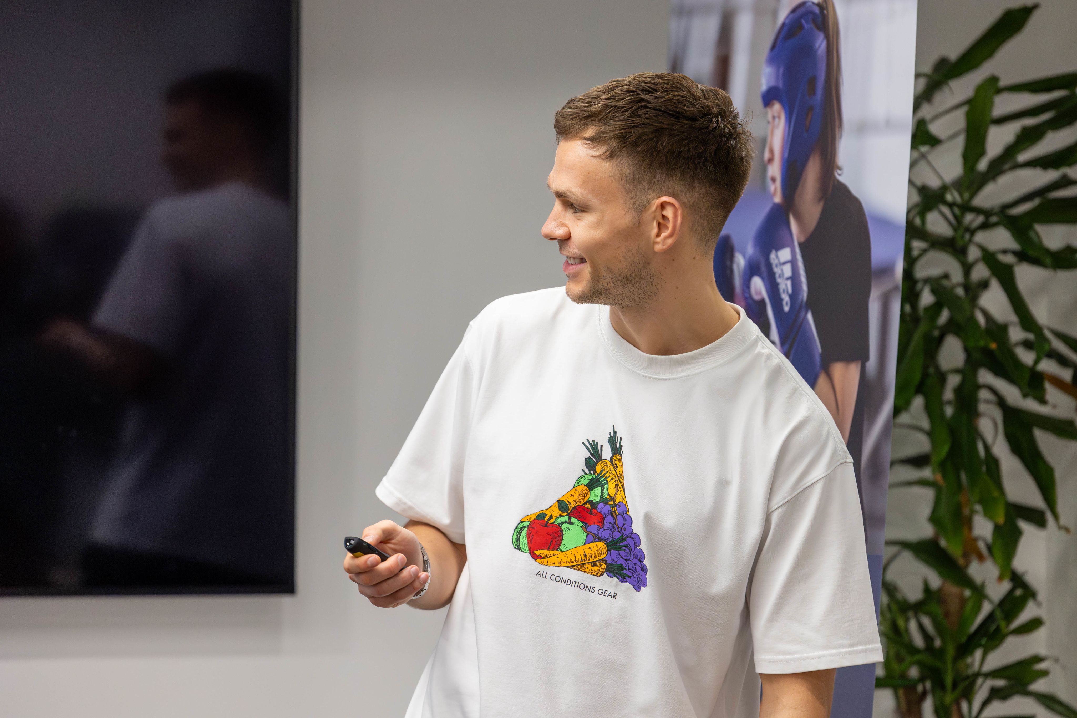 Lewis Richardson presenting