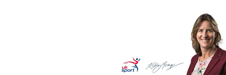 Dame Katherine Grainger portrait with her signature.