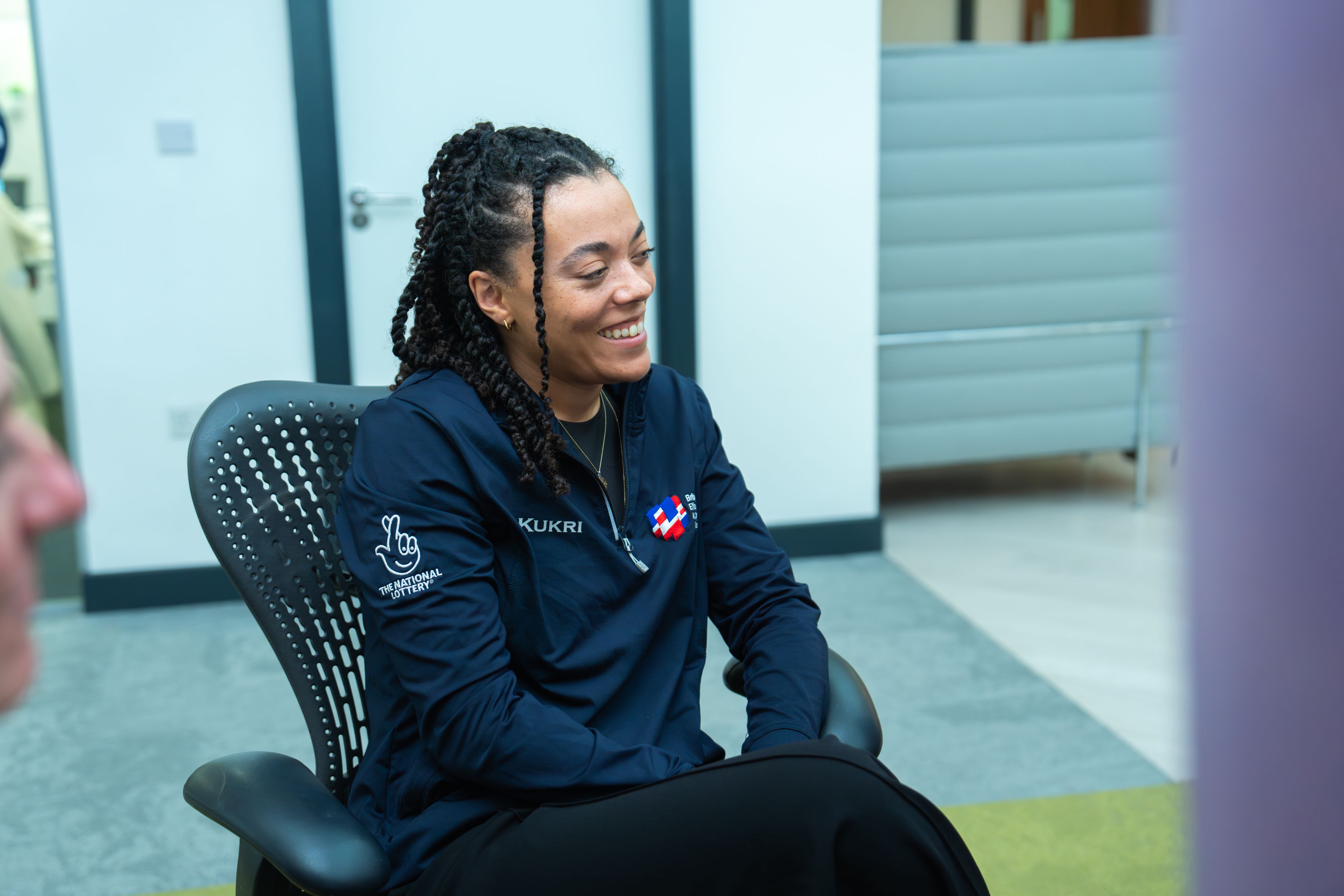 British Elite Athletes Association team member taking part in a meeting
