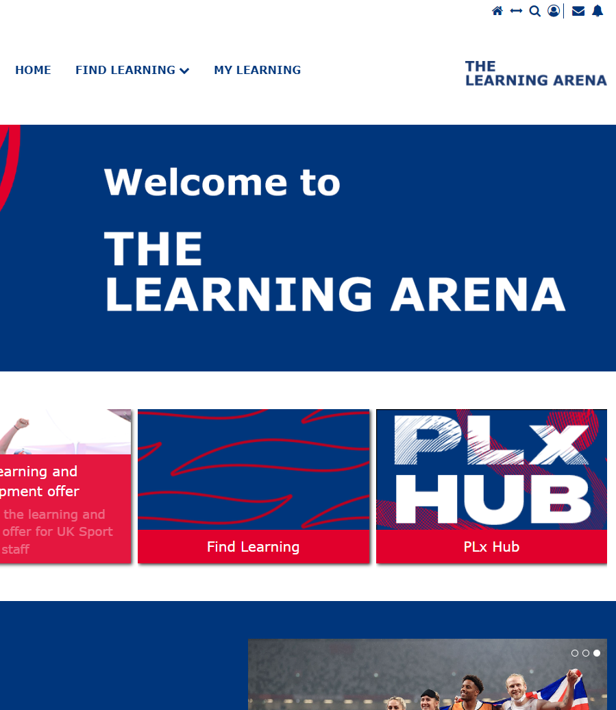 A screenshot of the Learning Arena.